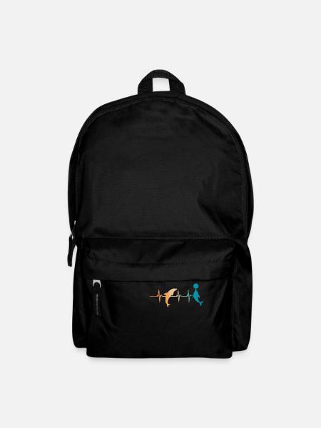 Delphin-Herzschlag - Rucksack - Schwarz