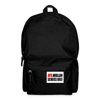 Afd wallah scheiss idee - Rucksack - Schwarz - Vorne