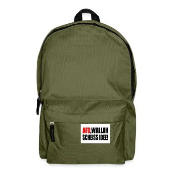 Afd wallah scheiss idee - Rucksack - Olivgrün - Vorne