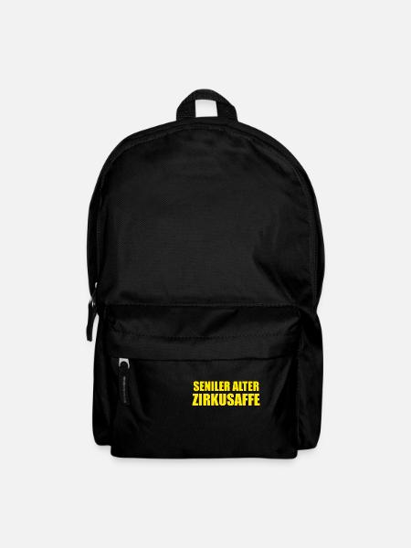 Seniler alter Zirkusaffe - Rucksack - Schwarz