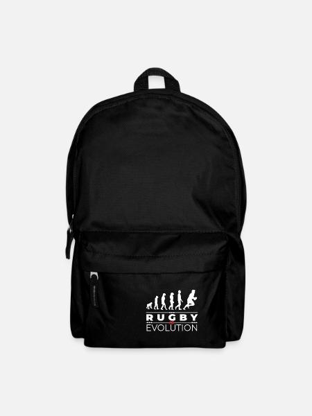 Rugby is evolution - Message Humor Parodie Rugby - Backpack - black