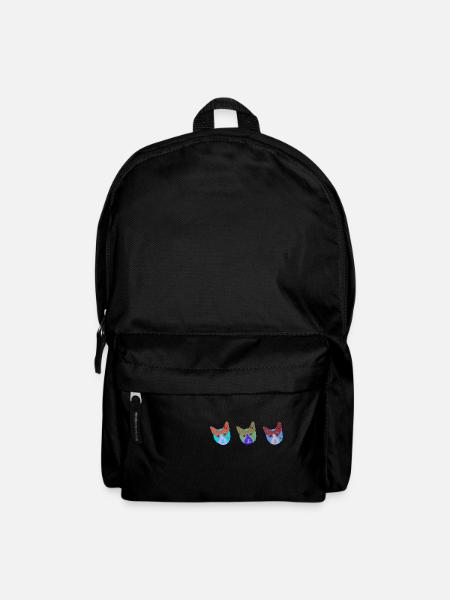 katzen gesichter,3 katzen,warhol, katzenkopf,katze - Rucksack - Schwarz