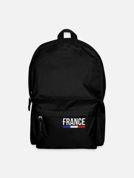 France drapeau bleu blanc rouge B - Sac à dos - noir