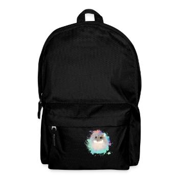 dwarf hamster,hamster,colorful,graffiti,painting,mint - Backpack - black - Front