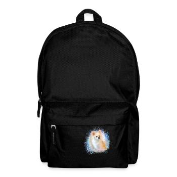 chinchilla, graffiti, peinture, bébé, bleu - Sac à dos - noir - Devant