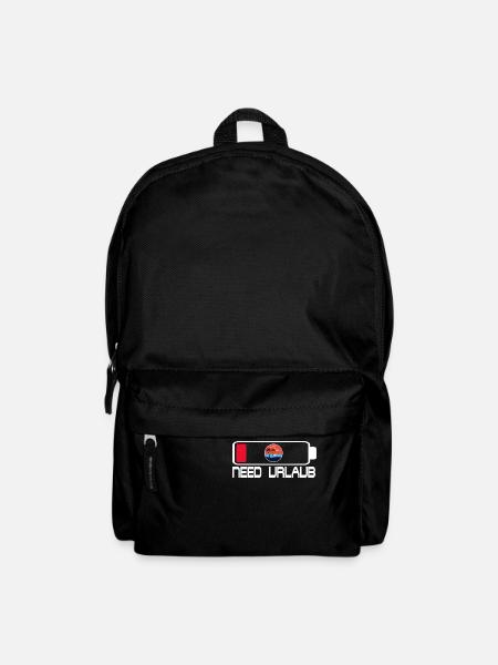 Akku Urlaub - Rucksack - Schwarz