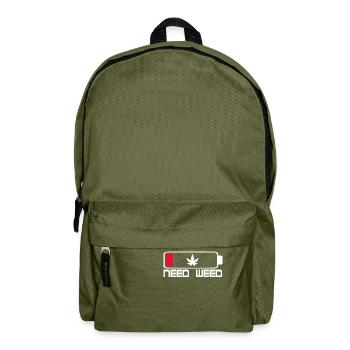 Need Weed - Backpack - olive green - Front