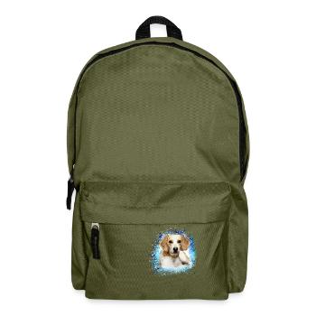 harrier,hund,beagle,graffiti,malerei - Rucksack - Olivgrün - Vorne