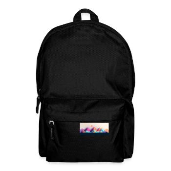 Mountain Landscape Geometric Art - Backpack - black - Front