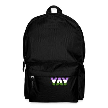 YAY Genderqueer - Rucksack - Schwarz - Vorne