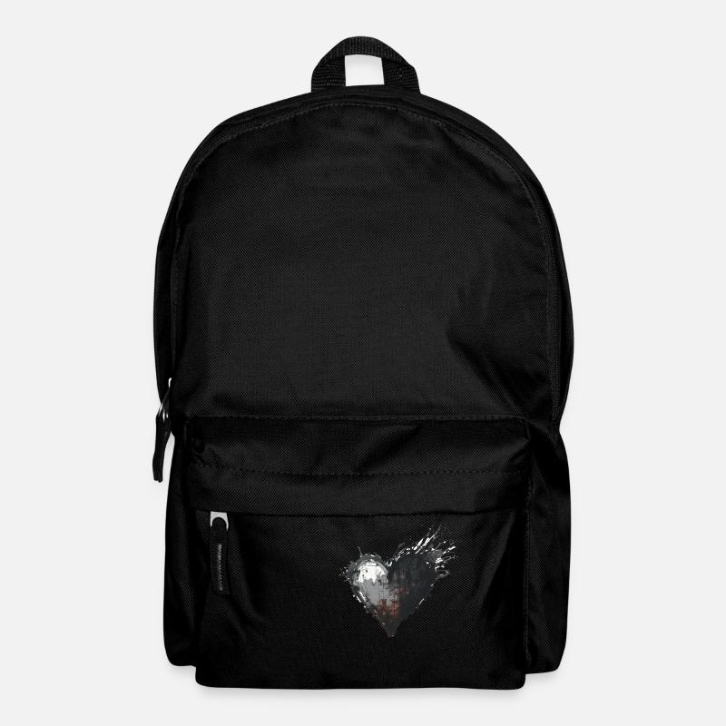 Herz Schwarz - Rucksack - Schwarz