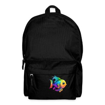 Fish Rainbow Drawing - Backpack - black - Front
