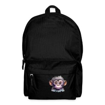 Affe Aquarell Zeichnung - Rucksack - Schwarz - Vorne