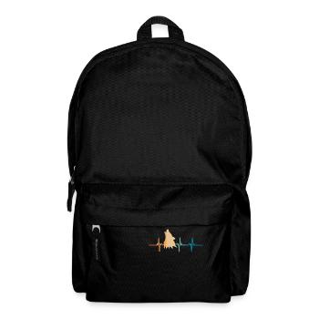 Wolfs-Herzschlag - Rucksack - Schwarz - Vorne