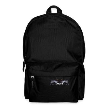 Lapland reindeer pair with text motifs - Backpack - black - Front