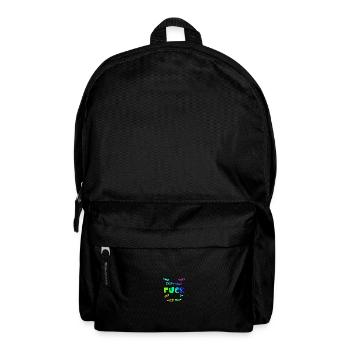 FUCK YOU | ME | THIS | EVERYTHING - Rucksack - Schwarz - Vorne