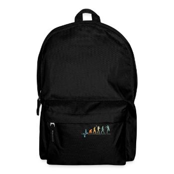 Tennis Evolution Herzschlag Vintage Retro Tennissp - Rucksack - Schwarz - Vorne