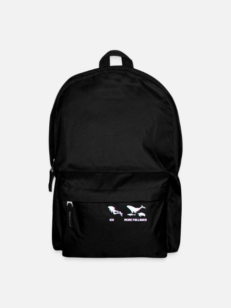 Ich Meine Follower Tauchsport Haie Tauchen Taucher - Rucksack - Schwarz