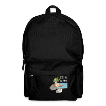 Entspannung und Relax. Just Calm Down - Rucksack - Schwarz - Vorne