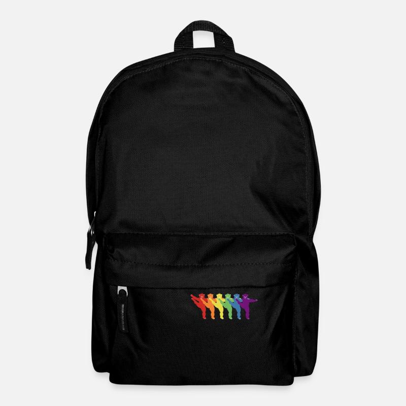 Dancing Rainbow Bears, Pride Outfit - Backpack - black