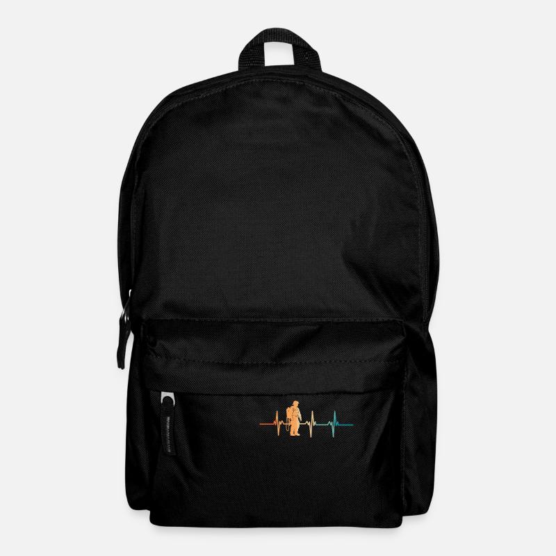 Herzschlag der Feuerwehrleute - Rucksack - Schwarz