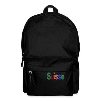 SWITZERLAND. HUMOR. COUNTRY. FLAG. GENEVA. LAUSANNE - Backpack - black - Front