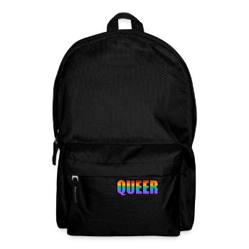 Queer LGBTQ Pride Regenbogen - Rucksack - Schwarz - Vorne