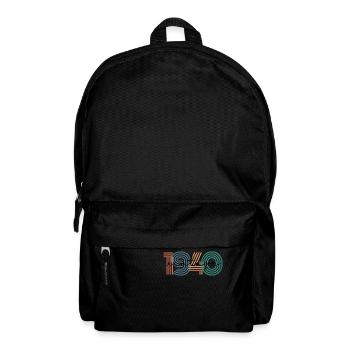 1940er Jahre Vintage Retro - Rucksack - Schwarz - Vorne