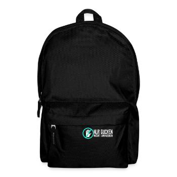 Nicht anfassen Do not Touch Spruch Icon Symbol - Rucksack - Schwarz - Vorne
