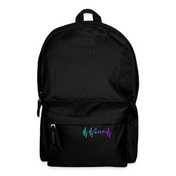 HEARTBEAT LOVE GRADIENT BLUE PURPLE - Backpack - black - Front