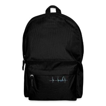 Loch Ness Nessie Herzschlag EKG Puls See Ungeheuer - Rucksack - Schwarz - Vorne