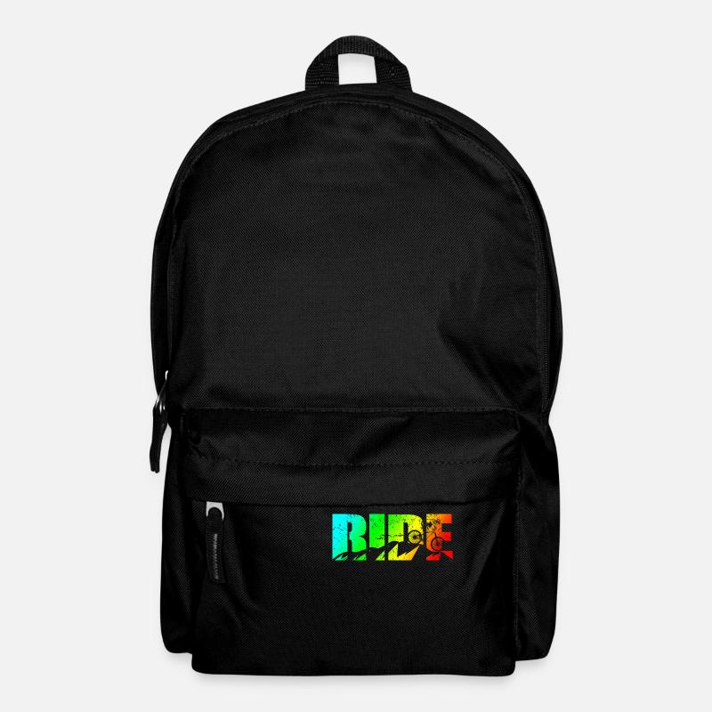 MTB Spruch RIDE Mountainbike Downhill - Rucksack - Schwarz