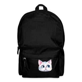 Katze Wasserfarben Zeichnung - Rucksack - Schwarz - Vorne