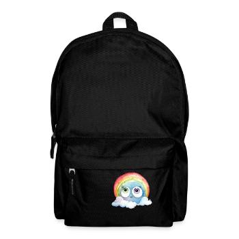 Rainbow Watercolor Drawing - Backpack - black - Front