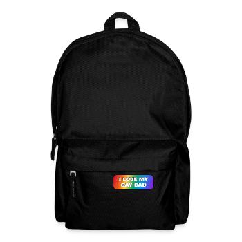 I love my gay dad - LGBT Pride queer rainbow - Backpack - black - Front