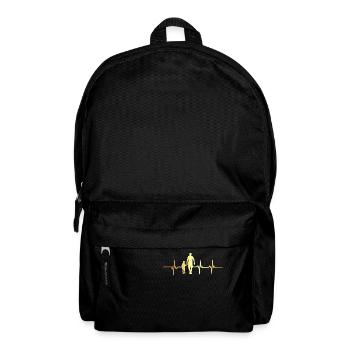 Herzschlag Vater und Sohn - Rucksack - Schwarz - Vorne