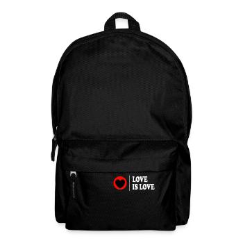 Love is Love LGBTQ LGBTQIA Pride Design Regenbogen - Rucksack - Schwarz - Vorne