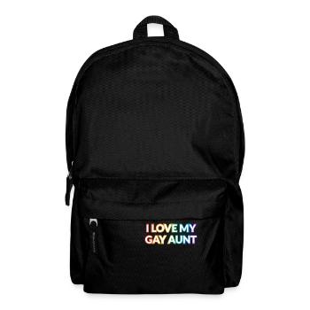 Ich liebe meine schwule Tante - Rucksack - Schwarz - Vorne