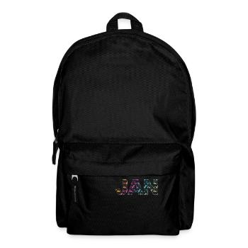 JAN - Schöner Jungen Name mit Dinosaurier - Rucksack - Schwarz - Vorne