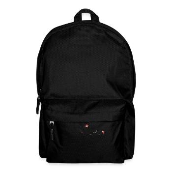 Meow Catmas - süße Weihnachtskätzchen Katze im Weihnachtsmann - Rucksack - Schwarz - Vorne