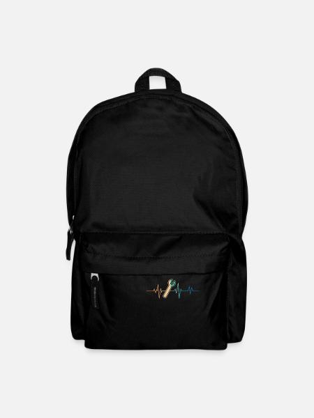 Retro Heartbeat Verstellbarer Schraubenschlüssel - Rucksack - Schwarz