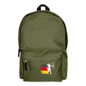 Archer Allemagne Drapeau Tir à l’arc - Sac à dos - vert olive - Devant