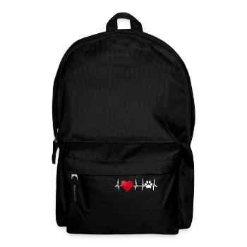 Heartbeat paw dog paw mistress master - Rucksack - Schwarz - Vorne