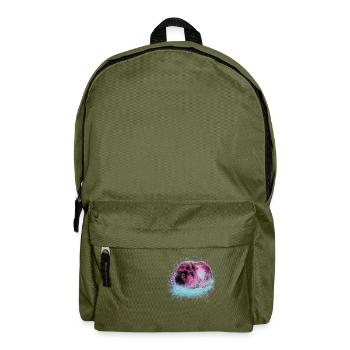 guinea pig,graffiti,painting,pink,pink,pop-art - Backpack - olive green - Front