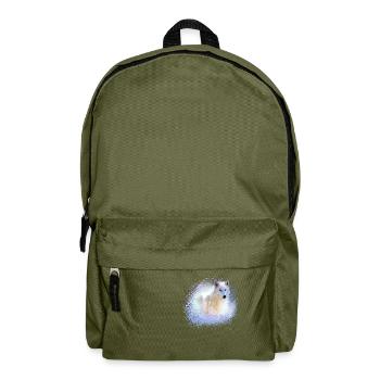 wolf,blau,hund, husky,Hund, malerei,graffiti - Rucksack - Olivgrün - Vorne