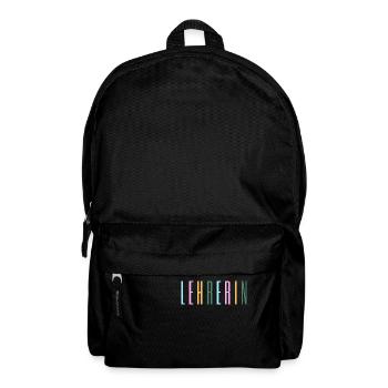 Lehrerin - Schule, Beruf, Klassenzimmer - Rucksack - Schwarz - Vorne