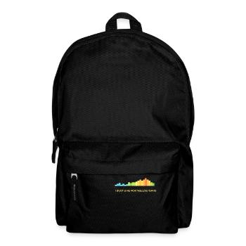 I just live for yellow days - Backpack - black - Front