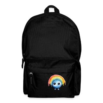 Rainbow Watercolor Drawing - Backpack - black - Front