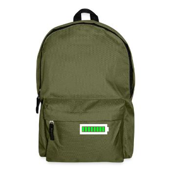 Akku voll - Rucksack - Olivgrün - Vorne