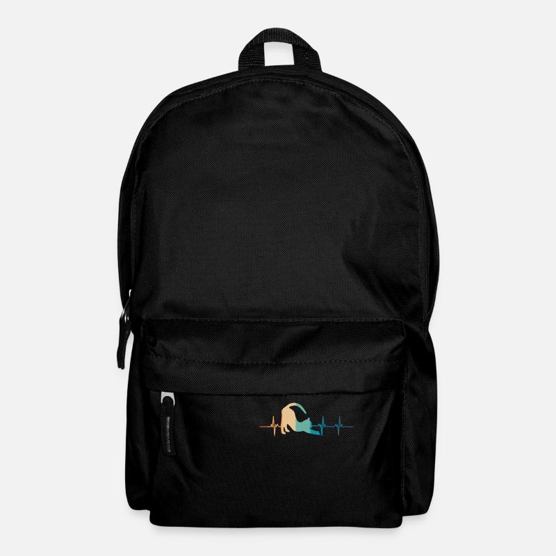 battement De cœur chat - Sac à dos - noir